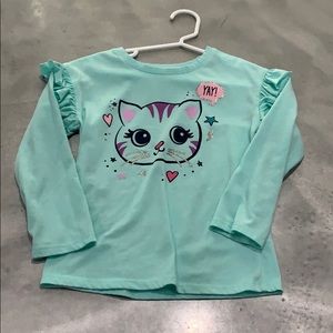 Girls 5t Ruffle Shirt